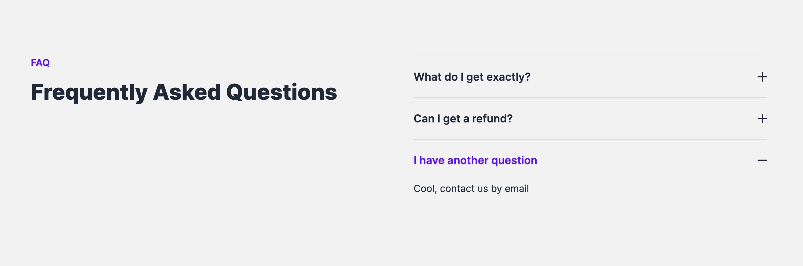A FAQ component for CodeLaunch boilerplate