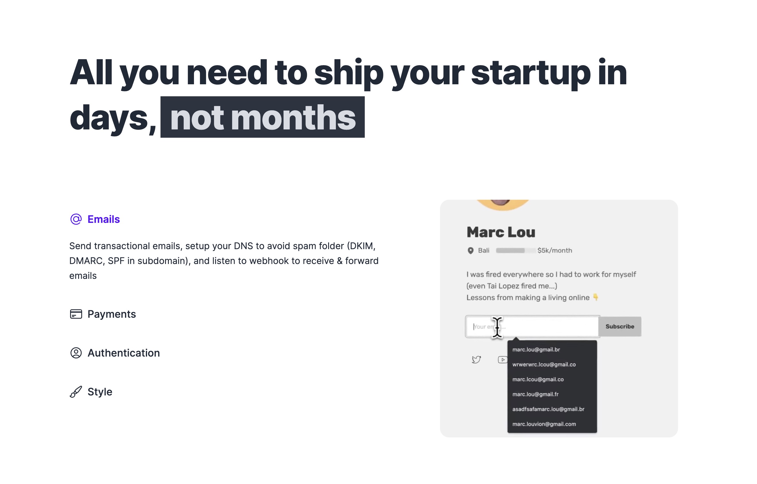 A Header component for CodeLaunch boilerplate