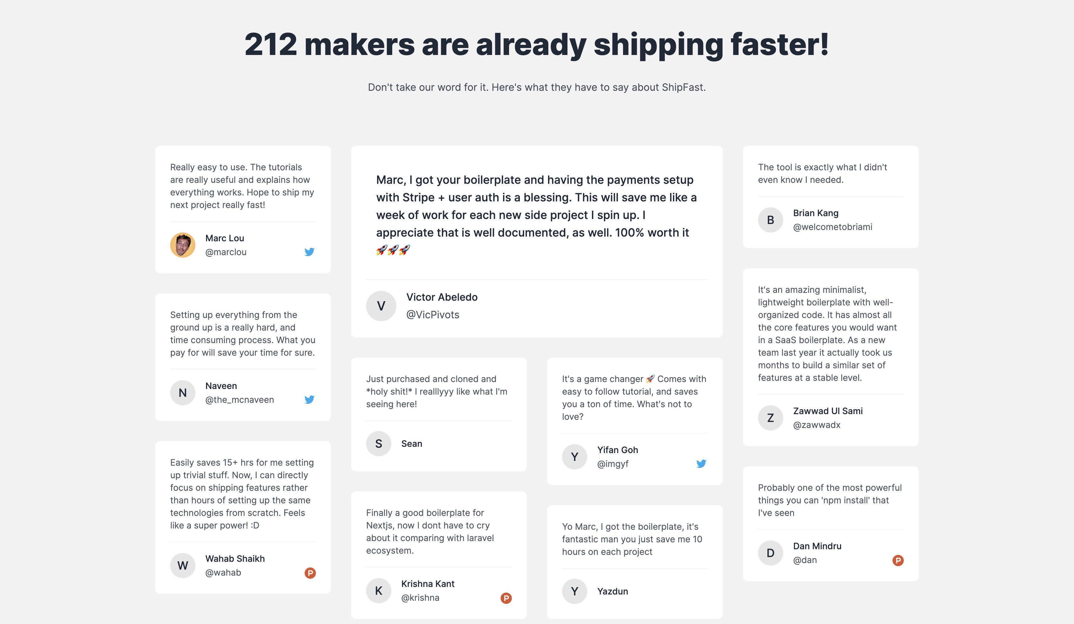 A Testimonals component for CodeLaunch boilerplate